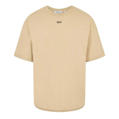 Front - Off White Mens Skate Crew Neck T-Shirt