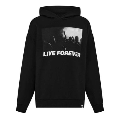 Front - Pretty Green Mens Live Forever Drop Shoulder Hoodie