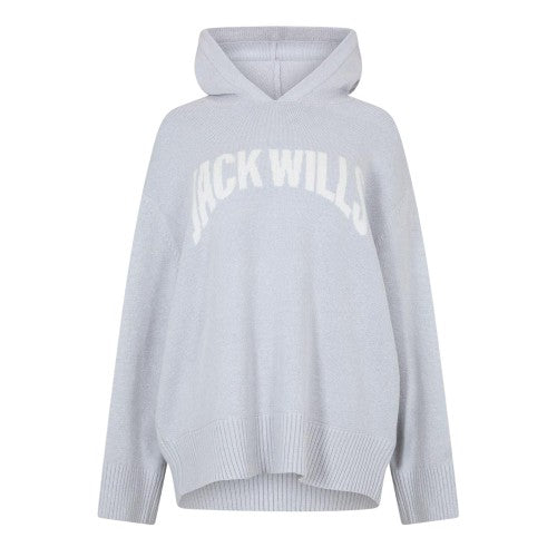 Front - Jack Wills Womens/Ladies Logo Drop Shoulder Long-Sleeved Hoodie