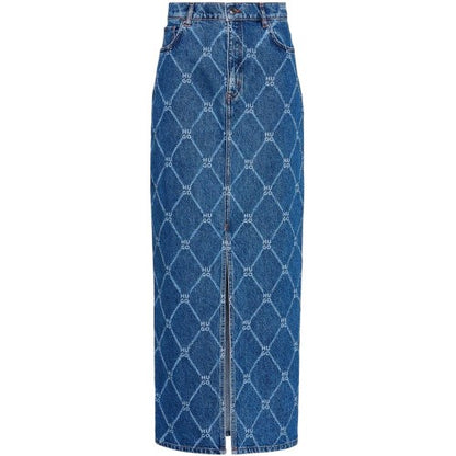 Front - Hugo Womens/Ladies Denim Slim Maxi Skirt