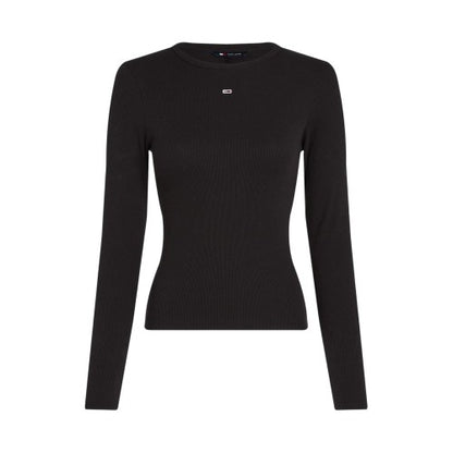 Front - Tommy Jeans Womens/Ladies Slim Long-Sleeved T-Shirt