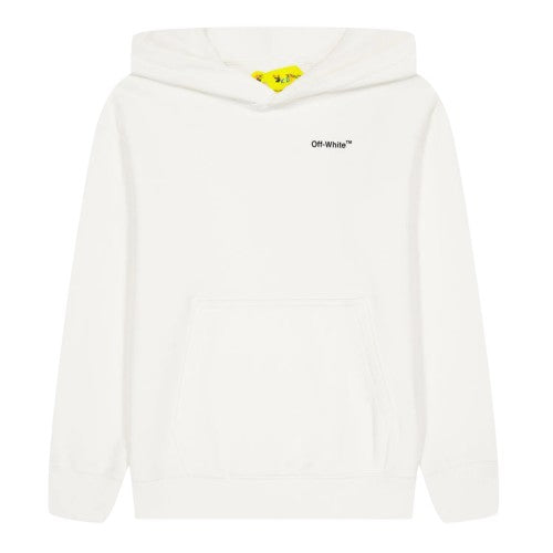 Front - Off White Childrens/Kids Racing Arrow Hoodie