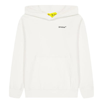 Front - Off White Childrens/Kids Racing Arrow Hoodie