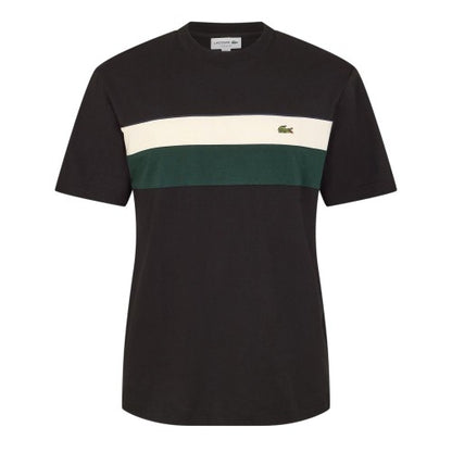 Front - Lacoste Mens Striped Regular T-Shirt