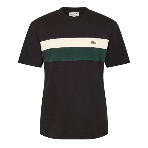 Front - Lacoste Mens Striped Regular T-Shirt