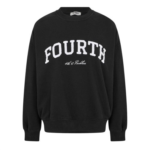 Front - 4th & Reckless Womens/Ladies Leon Logo Crew Neck Sweatshirt