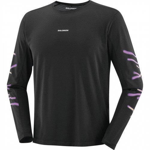Front - Salomon Mens Core Graphic Print Regular Long-Sleeved T-Shirt