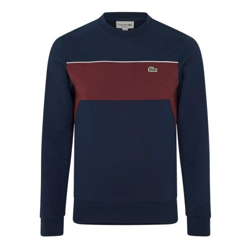 Front - Lacoste Mens Colour Block Sweatshirt