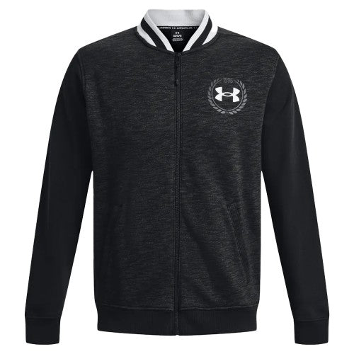 Front - Under Armour Mens Essential Heritage Full Zip Fleece Top