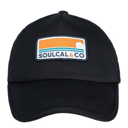 Front - SoulCal Mens Embroidered Patch Trucker Cap