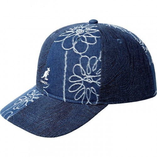 Front - Kangol Womens/Ladies Mash-up Denim Curved Hem Baseball Cap