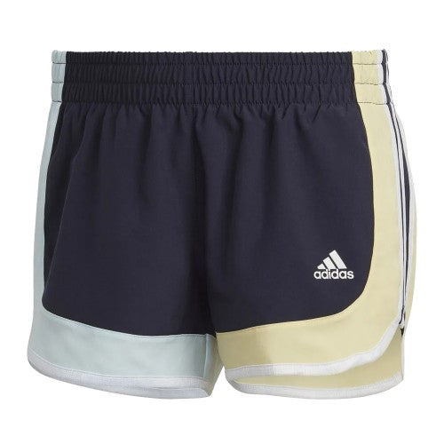 Front - Adidas Womens/Ladies Marathon 20 Colour Block Running Shorts