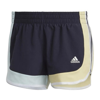 Front - Adidas Womens/Ladies Marathon 20 Colour Block Running Shorts