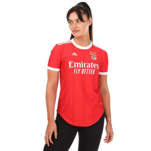 Front - Adidas Womens/Ladies 2022/23 SL Benfica Home Jersey