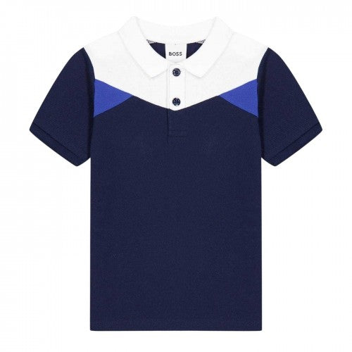 Front - Boss Childrens/Kids Relaxed Fit Short-Sleeved Polo Shirt