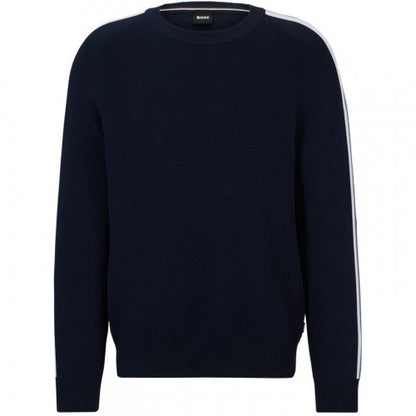 Front - Boss Mens Crew Neck Regular Long-Sleeved Pullover