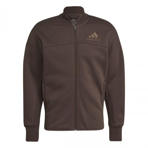 Front - Adidas Mens Studio Lounge Fleece Track Top