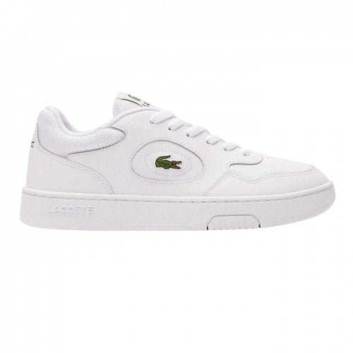 Front - Lacoste Womens/Ladies Lineset Crocodile Leather Trainers