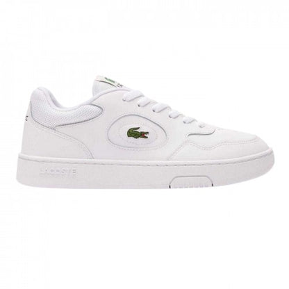 Front - Lacoste Womens/Ladies Lineset Crocodile Leather Trainers