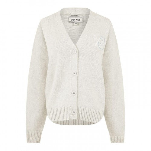 Front - Jack Wills Womens/Ladies Knitted V Neck Cardigan