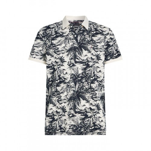Front - Tommy Hilfiger Mens Linen Polo Shirt