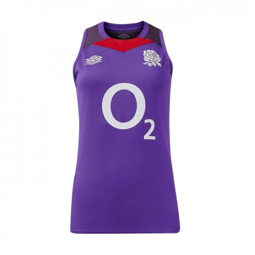 Front - Umbro Womens/Ladies England Rugby Sleeveless Vest Top