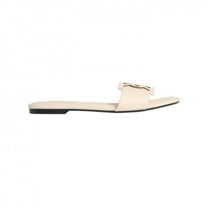 Front - Calvin Klein Womens/Ladies Leather Square Toe Flat Sandals