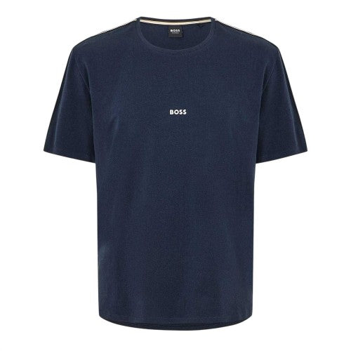 Front - Boss Mens Cotton Crew Neck Regular T-Shirt