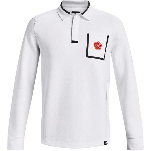 Front - Under Armour Unisex Adult Knitted Long-Sleeved Polo Shirt