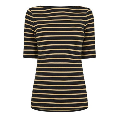 Front - Ralph Lauren Womens/Ladies Judy Striped Tailored T-Shirt