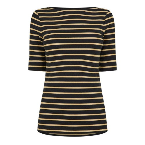 Front - Ralph Lauren Womens/Ladies Judy Striped Tailored T-Shirt