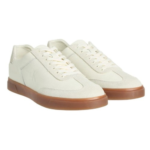 Front - Calvin Klein Womens/Ladies Jeans Leather Flat Trainers