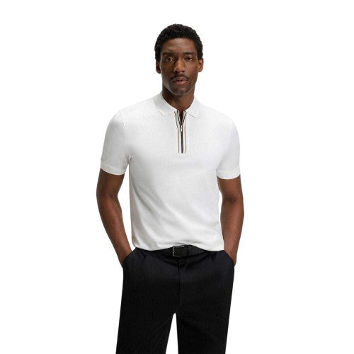 Front - Boss Mens Paras 65 Mercerised Cotton Polo Shirt