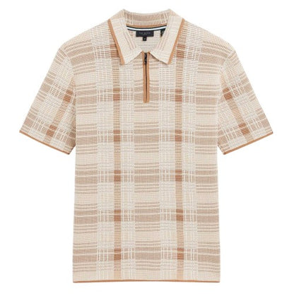 Front - Ted Baker Mens Checked Polo Shirt