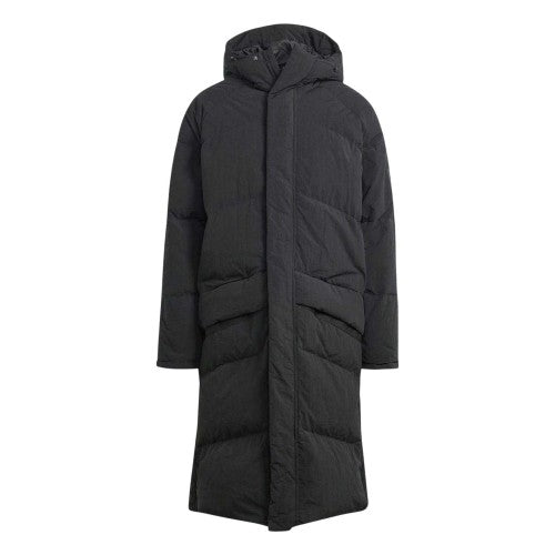 Front - Adidas Mens Down Filled Longline Puffer Jacket