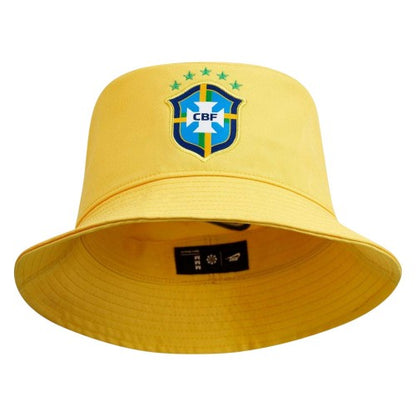Front - Brazil FC Nike Embroidered Bucket Hat