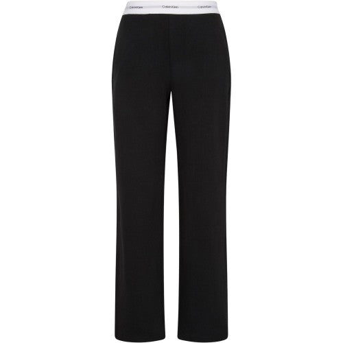 Front - Calvin Klein Womens/Ladies Jersey Open Hem Jogging Bottoms