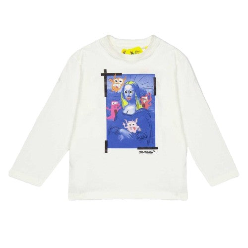 Front - Off White Unisex Adult Graphic Print T-Shirt