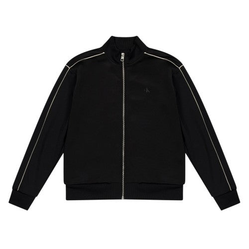 Front - Calvin Klein Childrens/Kids Jeans Contrast Piping Track Jacket