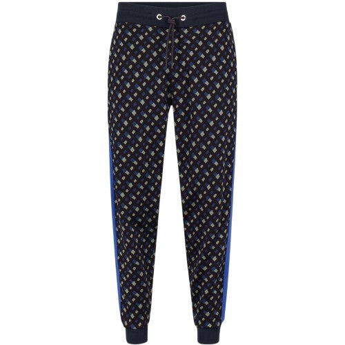 Front - Boss Mens Lamont Geometric Pattern Slim Joggers