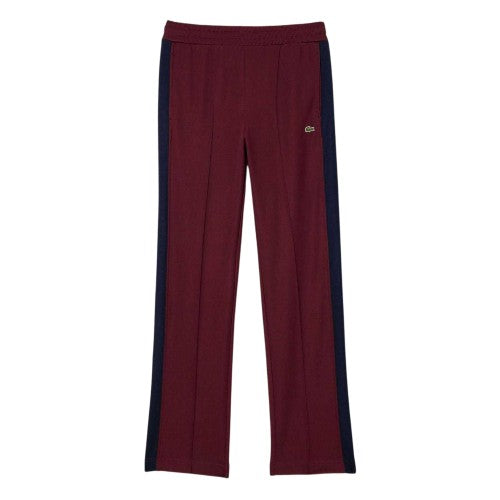 Front - Lacoste Womens/Ladies Organic Cotton Side Stripe Joggers