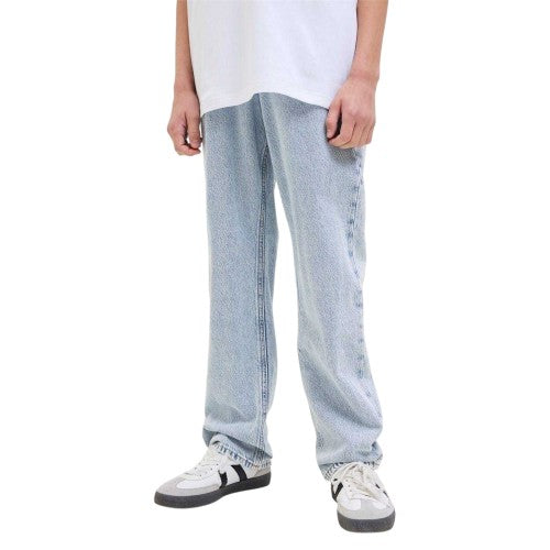 Front - Jack And Jones Boys Chris Denim Relaxed Fit Jeans