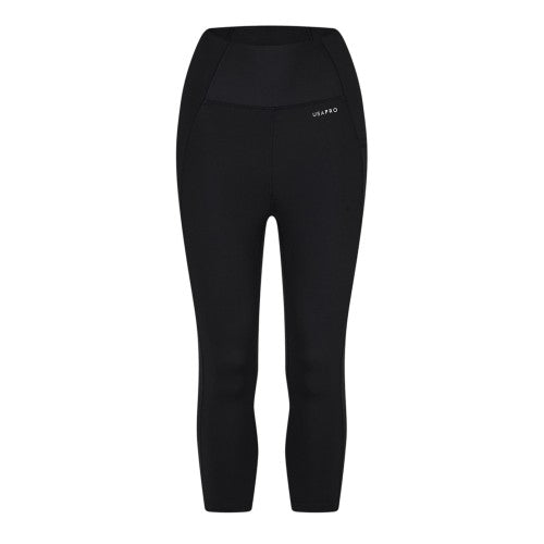 Front - USA Pro Womens/Ladies Cropped Leggings