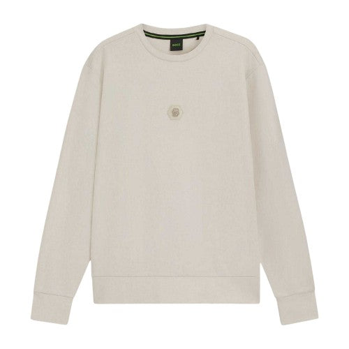 Front - Boss Mens CN Future Cotton Blend Sweatshirt