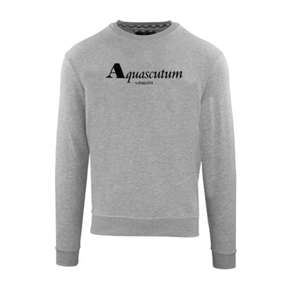 Front - Aquascutum Mens Logo Regular Sweatshirt
