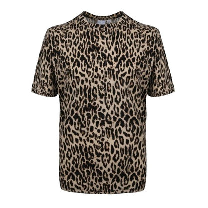 Front - Miso Womens/Ladies Leopard All-Over Print T-Shirt