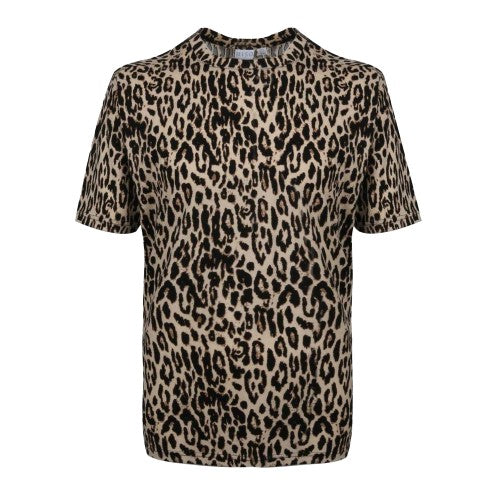 Front - Miso Womens/Ladies Leopard All-Over Print T-Shirt
