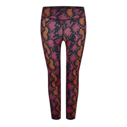 Front - Champion Womens/Ladies Snake Print Cropped Leggings