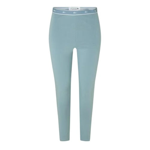 Front - Lacoste Womens/Ladies Elasticated Crocodile Print Slim Leggings