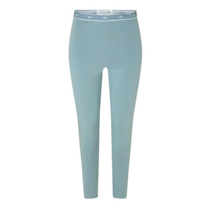 Front - Lacoste Womens/Ladies Elasticated Crocodile Print Slim Leggings